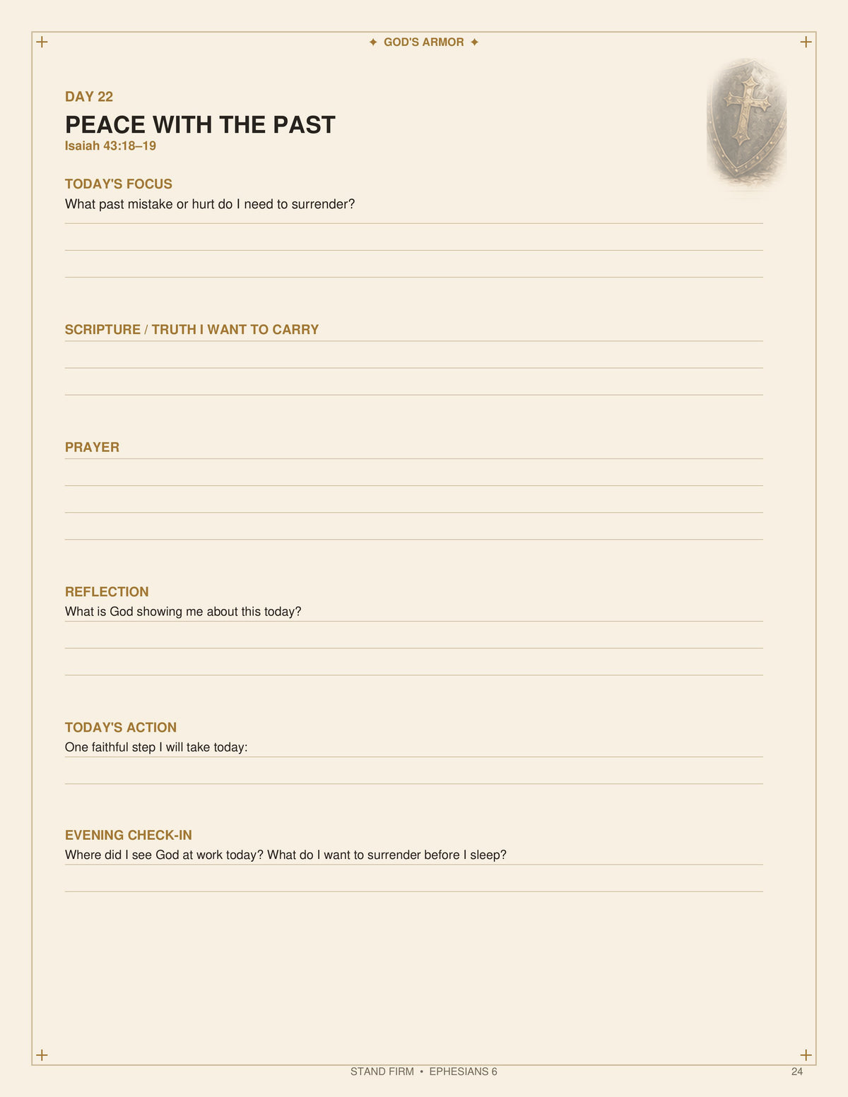 GOD’S ARMOR 30 Days to Stand Firm Prayer Journal